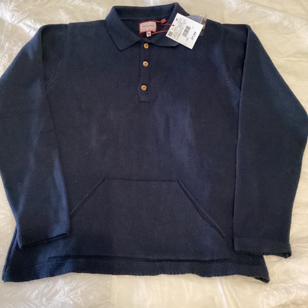 Neck&Neck NWT brand from spain boys size 8/10 blue polo sweater top euro quality